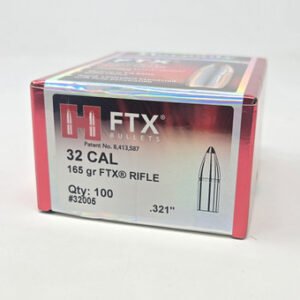 Hornady 32 Cal (.321 Dia) Reloading Bullets H32005 165 Grain FTX 100 Pieces