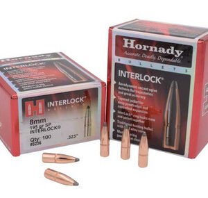 Hornady 8mm (.323 Dia) Reloading Bullets H3236 195 Grain Interlock Soft Point 100 Pieces