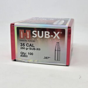 Hornady 35 Cal (.357 Dia) Reloading Bullets H3503 250 Grain Sub-X 100 Pieces