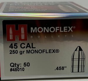 Hornady 45 Cal (.458 Dia) Reloading Bullets H45010 250 Grain MonoFlex 50 Pieces