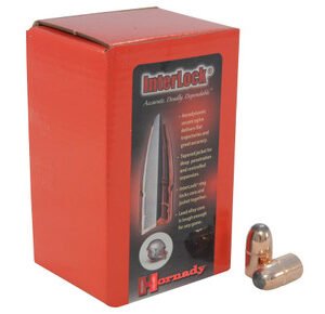 Hornady 45 Cal (.458 Dia) Reloading Bullets H4502 350 Grain Interlock Soft Point Round Nose 50 Pieces