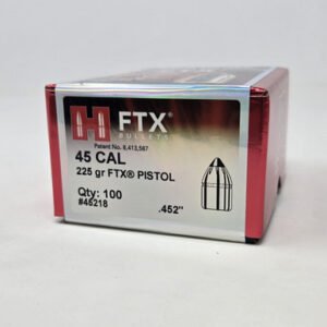Hornady 45 Cal (.452 Dia) Reloading Bullets For 45 Colt H45218 225 Grain FTX 100 Pieces