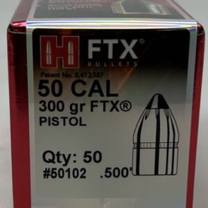Hornady 50 Cal (.500 Dia) Reloading Bullets For 500 S&W H50102 300 Grain FTX 50 Pieces