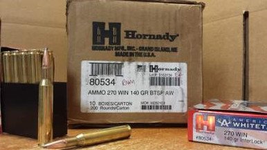 Hornady 270 Win American Whitetail H80534 140 gr InterLock 20 rounds