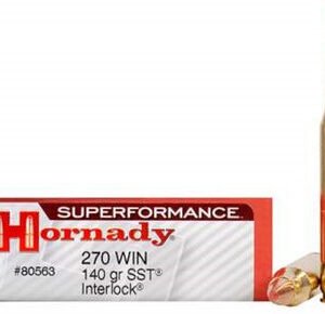 Hornady 270 Win Ammunition Superformance H80563 140 Grain SST 20 rounds