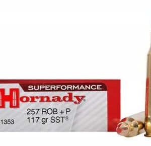 Hornady 257 Roberts +P Ammunition Superformance 81353 117 Grain SST 20 rounds