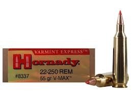 Hornady 22-250 Varmint Express H8337 55gr V-Max 20 rounds