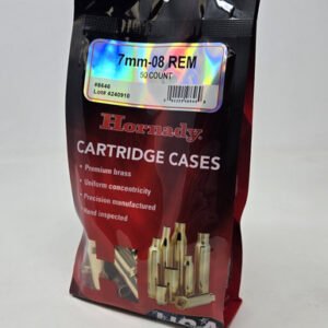 Hornady 7mm-08 Rem Unprimed Reloading Brass Casings H8646 50 Pieces