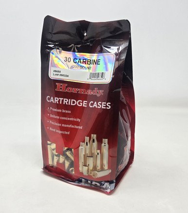 Hornady 30 Carbine Unprimed Reloading Brass Casings H8650 200 Pieces