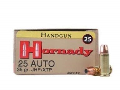 Hornady 25 Auto Custom H90012 35 gr XTP JHP 25 rounds