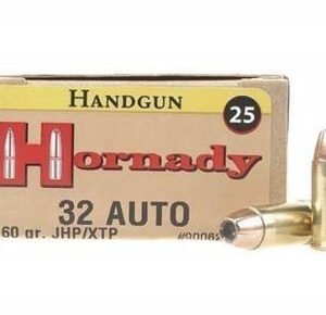 Hornady 32 Auto Custom H90062 60 gr XTP JHP 25 rounds