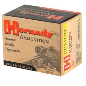 Hornady 41 Rem Magnum Ammunition Custom H9077 210 Grain Jacketed Hollow Point 20 rounds