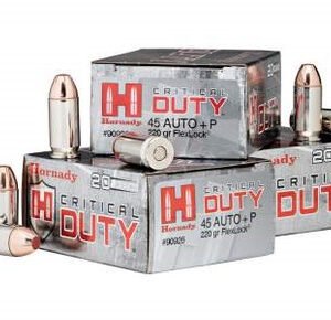 Hornady 45 Auto +P Critical Duty H90926 220 gr FTX 20 rounds