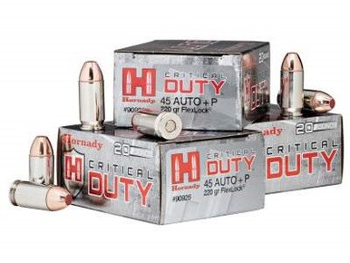 Hornady 45 Auto +P Critical Duty H90926 220 gr FTX 20 rounds