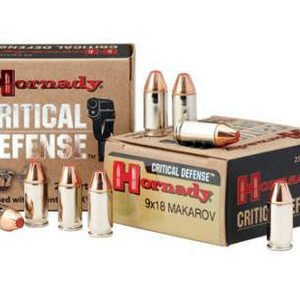 Hornady 9x18 Makarov Critical Defense H91000 95 gr FTX 25 rounds