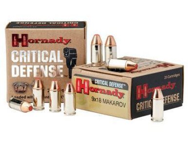 Hornady 9x18 Makarov Critical Defense H91000 95 gr FTX 25 rounds
