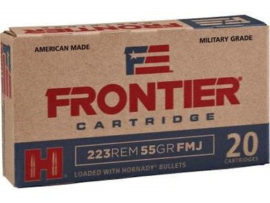 Hornady 223 Rem Frontier HFR100 55 gr FMJ 20 rounds