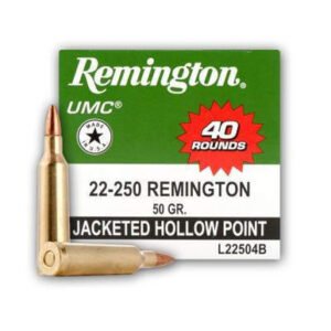 Remington 22-250 L22504B 50 gr JHP 40 rounds
