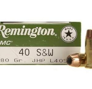 Remington 40 S&W L40SW2 180 gr JHP 50 rounds