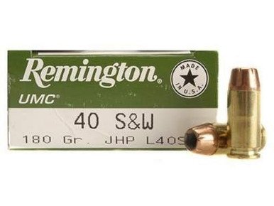 Remington 40 S&W L40SW2 180 gr JHP 50 rounds