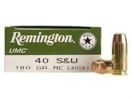 Remington 40 S&W L40SW3 180gr FMJ 50 rounds