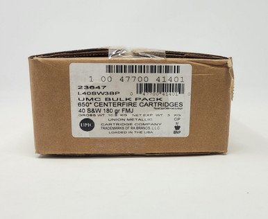 Remington 40 S&W Bulk Pack L40SW3BP 180 gr FMJ 650 rounds