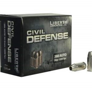 Liberty Ammo 380 Auto Ammunition Civil Defense LACD380023 50 gr HP Fragmenting 20 rounds