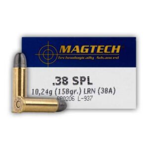 Magtech 38 Special Ammunition 38A 158 Grain Lead Round Nose 50 Rounds