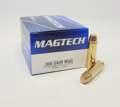 Magtech 500 Smith&Wesson Magnum Ammunition MT500D 325 Grain Full Metal Jacket Flat Point 20 rounds