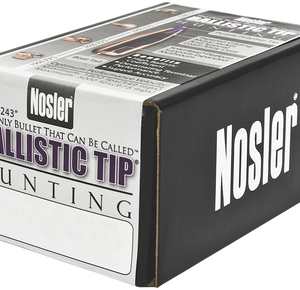 Nosler 6mm (.243Dia) Reloading Bullets 24095 95 Grain Hunting Ballistic Tip 50 Pieces