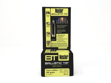 Nosler 7mm/.284 diam Reloading Bullets 26150 150 Grain Spitzer 50 Pieces
