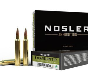 Nosler 300 Rum Ammunition 180 Grain E Tip 20 Rounds