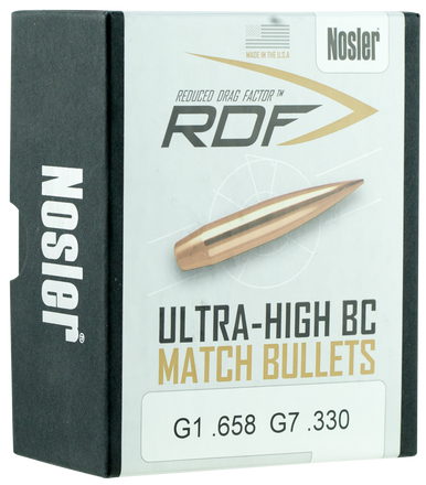 Nosler 6.5mm (.264 Dia) Reloading Bullets Ultra-High BC 49824 140 Grain Hollow Point Boat Tail 100 Pieces