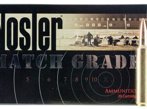 Nosler 28 Nosler Ammunition Match Grade 51287 168 Grain Custom Competition 20 Rounds