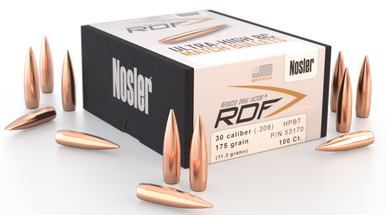Nosler 30 Caliber (.308 Dia) Reloading Bullets Ultra-High BC 53170 175 Grain Hollow Point Boat Tail 100 Pieces