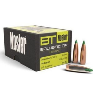 Nosler 30 Caliber Bullet 53952 175 Grain Hollow Point Boat Tail Custom Competition 100 Count