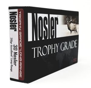 Nosler 30 Nosler Ammunition Trophy Grade 60118 210 Grain AccuBond Long Range 20 Rounds