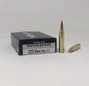 Nosler 223 Rem Ammunition NOS60130 70 Grain Reduced Drag Factor 20 Rounds