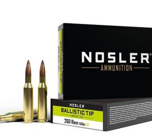 Nosler 260 REM Ammunition NOS61027 140 Grain Ballistic Tip 20 Rounds