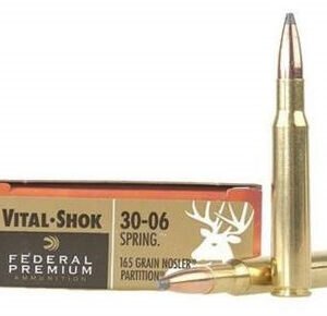 Federal 30-06 Ammunition Vital-Shok P3006AD 165 Grain Nosler Partition 20 rounds