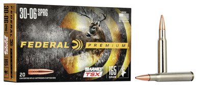 Federal 30-06 Ammunition P3006AF 165 Grain Barnes Triple-Shock X Hollow Point 20 Rounds