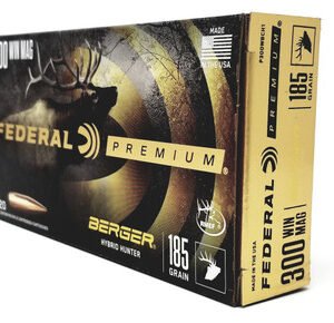 Federal 300 Win Mag Ammunition P300WBCH1 185 Grain Berger Hybrid Hunter 20 Rounds