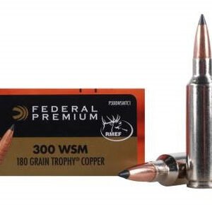 Federal 300 WSM Ammunition Vital-Shok P300WSMTC1 180 Grain Trophy Copper Tipped 20 rounds