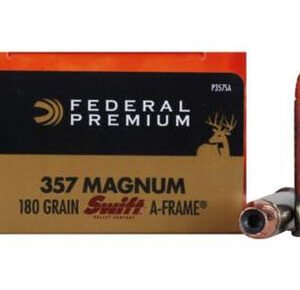Federal 357 Rem Mag Ammunition Vital-Shok P357SA 180 Grain Swift A-Frame 20 rounds