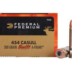 Federal 454 Casull Ammunition Vital-Shok 300 Grain Swift A-Frame Hollow Point 20 rounds