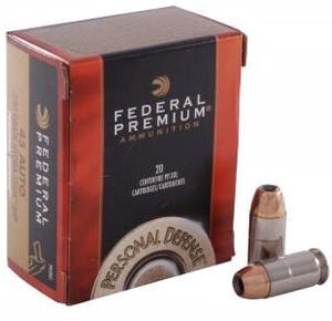 Federal 45 Auto Ammunition Hydra-Shok P45HS1 230 Grain Jacketed Hollow Point 20 rounds