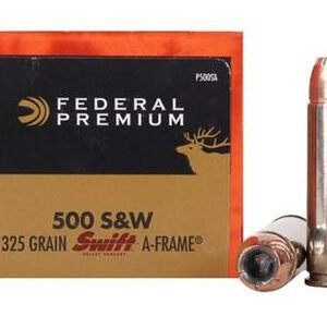 Federal 500 S&W Magnum Ammunition Vital-Shok P500SA 325 Grain Swift A-Frame Hollow Point 20 rounds