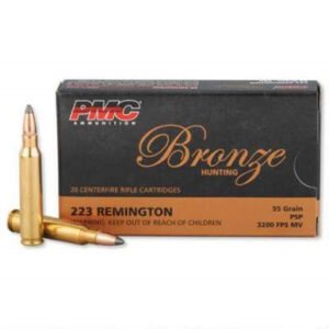 PMC 223 Remington Bronze Ammunition PMC223SP 55 Grain Pointed Soft Point 20 rounds