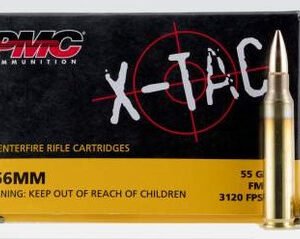 PMC X-Tac 5.56 NATO Ammunition PMC556X 55 Grain Full Metal Jacket Boat Tail 20 Rounds