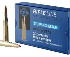 Prvi PPU Standard Rifle 270 Winchester Ammunition PP2702 150 Grain Soft Point 20 Rounds